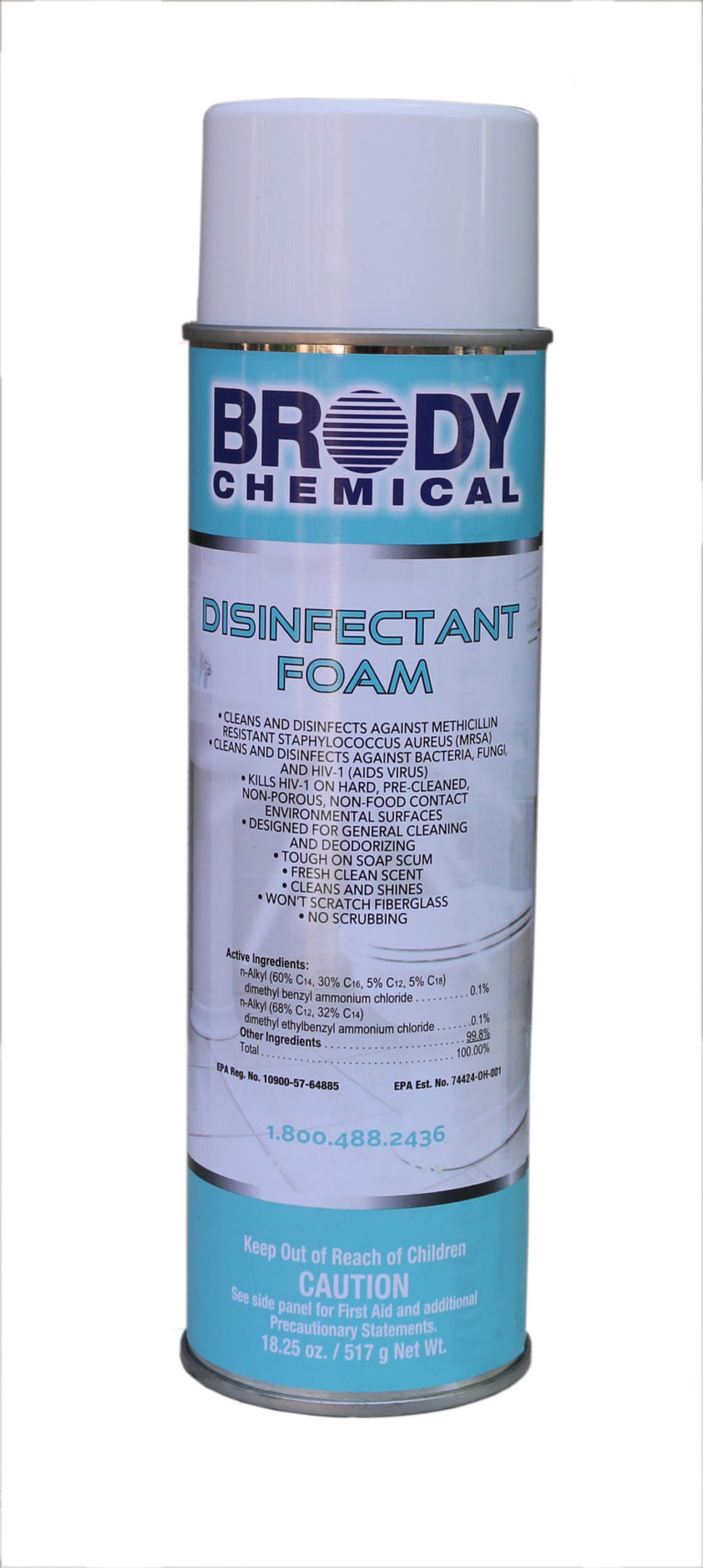 Can of Brody Chemical's Disinfectant Foam product